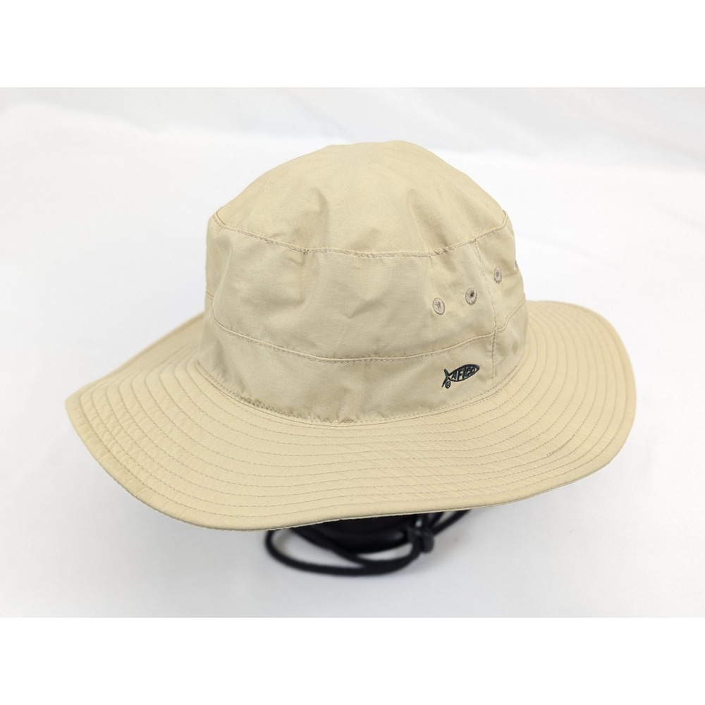 Aftco Fishing Bucket Hat‎ Sun Wide Brim Khaki Tan Nylon Outdoor Hiking Sun Sea